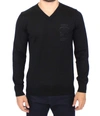 Ermanno Scervino Men Wool Blend V-neck Pullover Sweater In Black