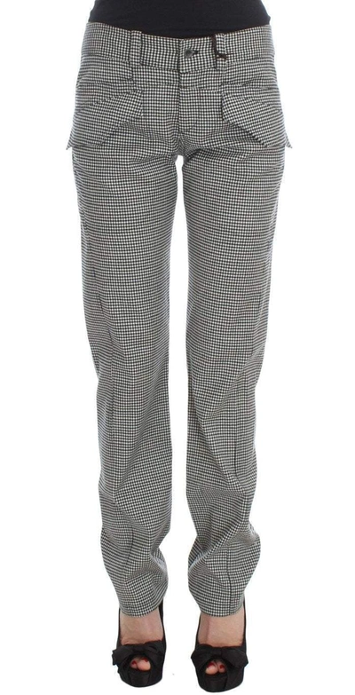 Ermanno Scervino Women   Checkered Cotton Casual Pants In White