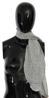 Ermanno Scervino Cotton Beige Blue Fantasy Print Scarf In Beige