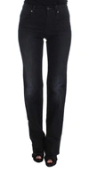 Ermanno Scervino Cotton Blend Slim Fit Bootcut Women's Jeans In Blue