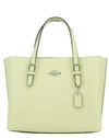Coach (c4084) Mollie 25 Pale Lime Small Leather Tote Crossbody Handbag Purse In Green