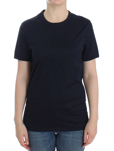 Ermanno Scervino Women   Lingerie  Crewneck Cotton Logo T-shirt In Blue
