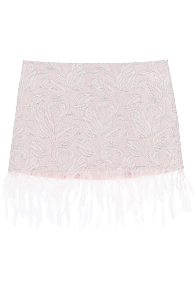 Collina Strada Jacquard Fabric Mini Skirt In Pink