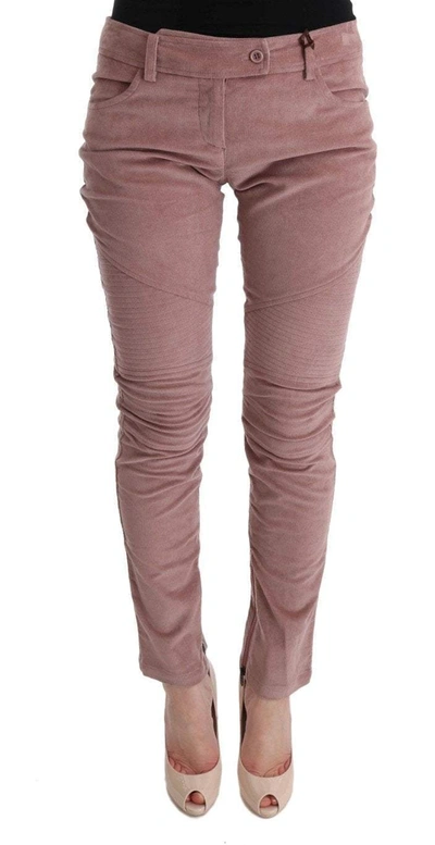 Ermanno Scervino Women   Velvet Cropped Casual Trousers In Pink