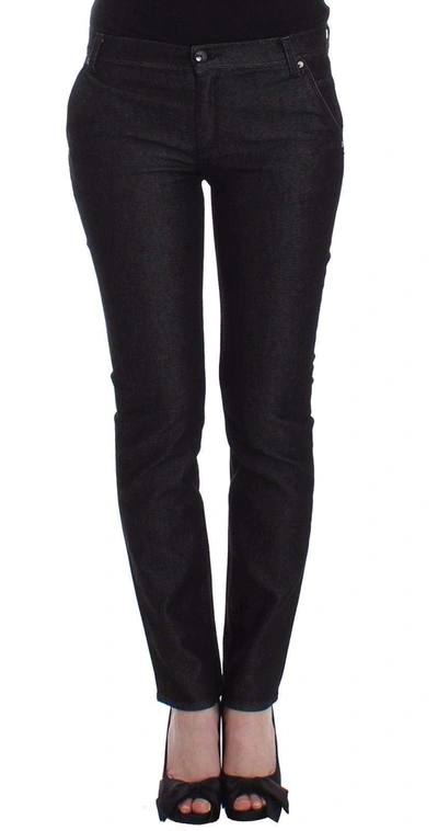 Ermanno Scervino Women  Slim Jeans Denim Pants Skinny Leg Stretch In Black