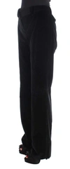 Ermanno Scervino Women  Velvet Cotton Straight Legs Pants In Black