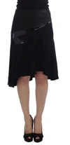 Exte Cotton Stretch Straight Skirt In Black