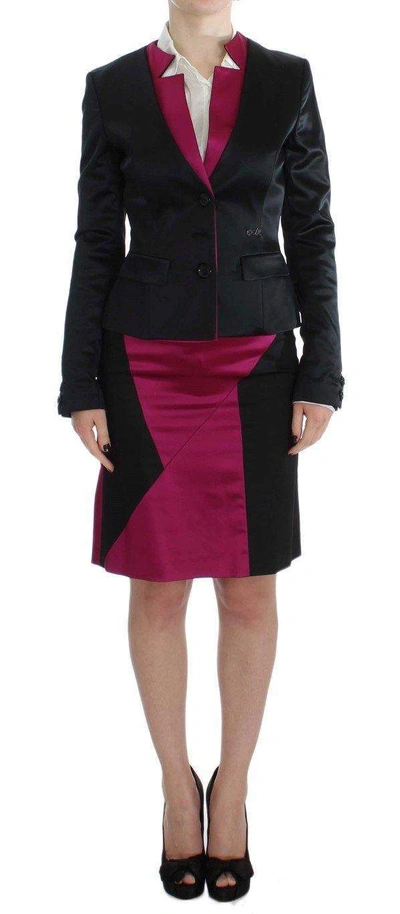 Exte Two Piece Suit Skirt & Blazer In Black