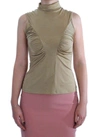 Exte Gold Turtleneck Top Blouse In Gold