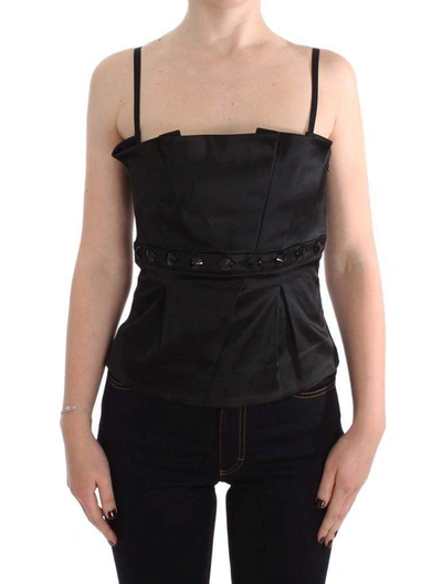 Exte Tank Party Evening Top Blouse In Black