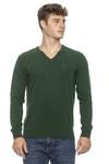 CONTE OF FLORENCE V-NECK SOLID COLOR SWEATER