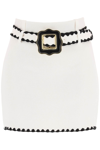 Cormio White Cotton Helga 2.0 Miniskirt In Multicolor