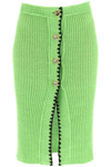Cormio Laura Knitted Longuette Skirt In Green