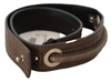 COSTUME NATIONAL BROWN LEATHER SILVER FASTENING BELT