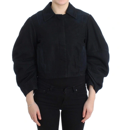 Gf Ferre' Denim Jacket Coat Blazer Short 2 In 1 In Blue
