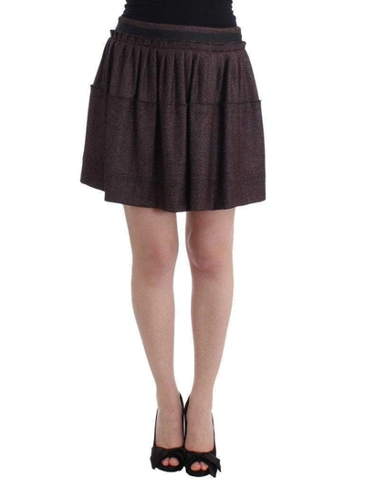 Gf Ferre' Purple Short Flannel Skirt