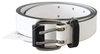 COSTUME NATIONAL WHITE GENUINE LEATHER SILVER BUCKLE WAIST BELT