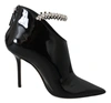 Jimmy Choo Blaize 100 Pat Black Leather Boot In Black