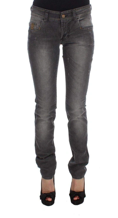 John Galliano Blend Slim Fit Stretch Jeans In Grey