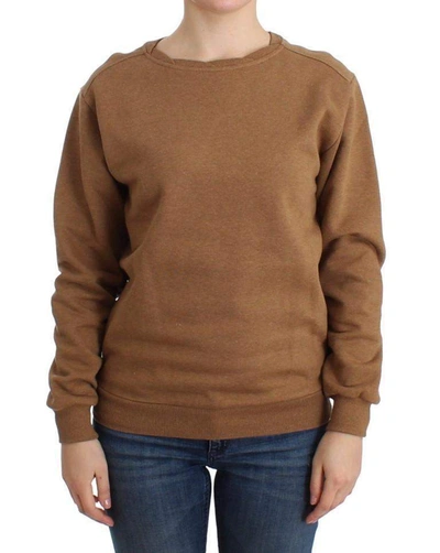 John Galliano Crewneck Cotton Sweater In Brown