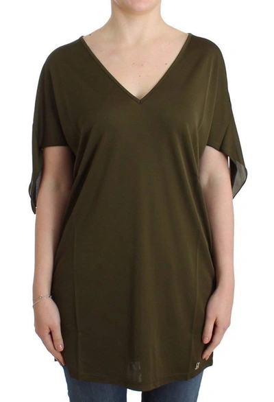 John Galliano Short Sleeve Blouse Top In Green