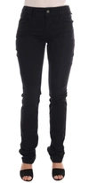 John Galliano Black Cotton Denim Stretch Regular Fit Jeans In Black