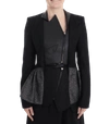 Kaale Suktae Black Short Blazer Coat Biker Jacket In Black