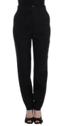 Kaale Suktae High Waist Straight Slim Dress Pants In Black