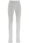 Dion Lee Slim Fit Light Reflective Ribbed Knit Pants In Grey