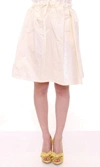 Licia Florio Above-knee Stretch Waist Strap Skirt In White