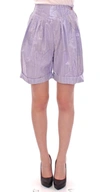 LICIA FLORIO PURPLE ABOVE-KNEE WRAP SHORTS