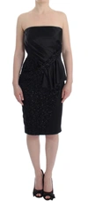 MASHA MA STRAPLESS EMBELLISHED PENCIL DRESS