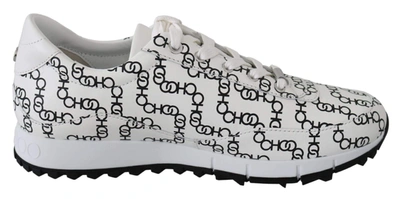 Jimmy Choo Monza White/ Leather Sneakers