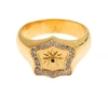 NIALAYA GOLD PLATED 925 STERLING SILVER RING