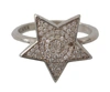 Nialaya Silver  Clear Cz Star 925 Ring In Silver