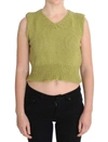 Pink Memories Cotton Blend Knitted Sleeveless Sweater In Pink