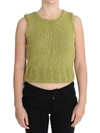 Pink Memories Cotton Blend Knitted Sleeveless Sweater In Pink