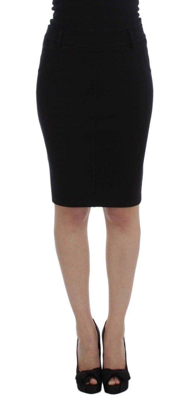 Plein Sud Straight Pencil Skirt In Black