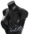 Roberto Cavalli Black Lace Reggiseno Nylon Bra Underwear In Black