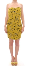 Sachin & Babi Strapless Bubble Mini Shift Dress In Yellow