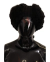 Dolce & Gabbana Black Cashmere Fur Women Beanie Women Hat In Black
