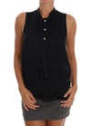 Versace Jeans Women Sleeveless Viscose Blouse Top In Black