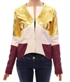 Vladimiro Gioia -gold Purple Leather Jacket In White