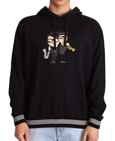 Dolce & Gabbana Black Cotton Hooded #dgfamily Jumper