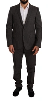 DOLCE & GABBANA BLACK FANTASY PATTERN WOOL MARTINI SUIT