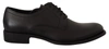 DOLCE & GABBANA BLACK LEATHER LACE UP MENS FORMAL DERBY SHOES