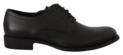 Dolce & Gabbana Black Leather Lace Up Mens Formal Derby Mens Shoes