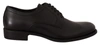 DOLCE & GABBANA BLACK LEATHER LACE UP MENS FORMAL DERBY SHOES