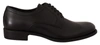 Dolce & Gabbana Black Leather Lace Up Mens Formal Derby Mens Shoes In Black