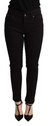 DOLCE & GABBANA BLACK SKINNY DENIM COTTON STRETCH TROUSER